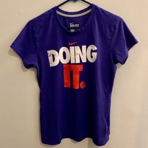 Purple Nike Dri-Fit Cotton Tee